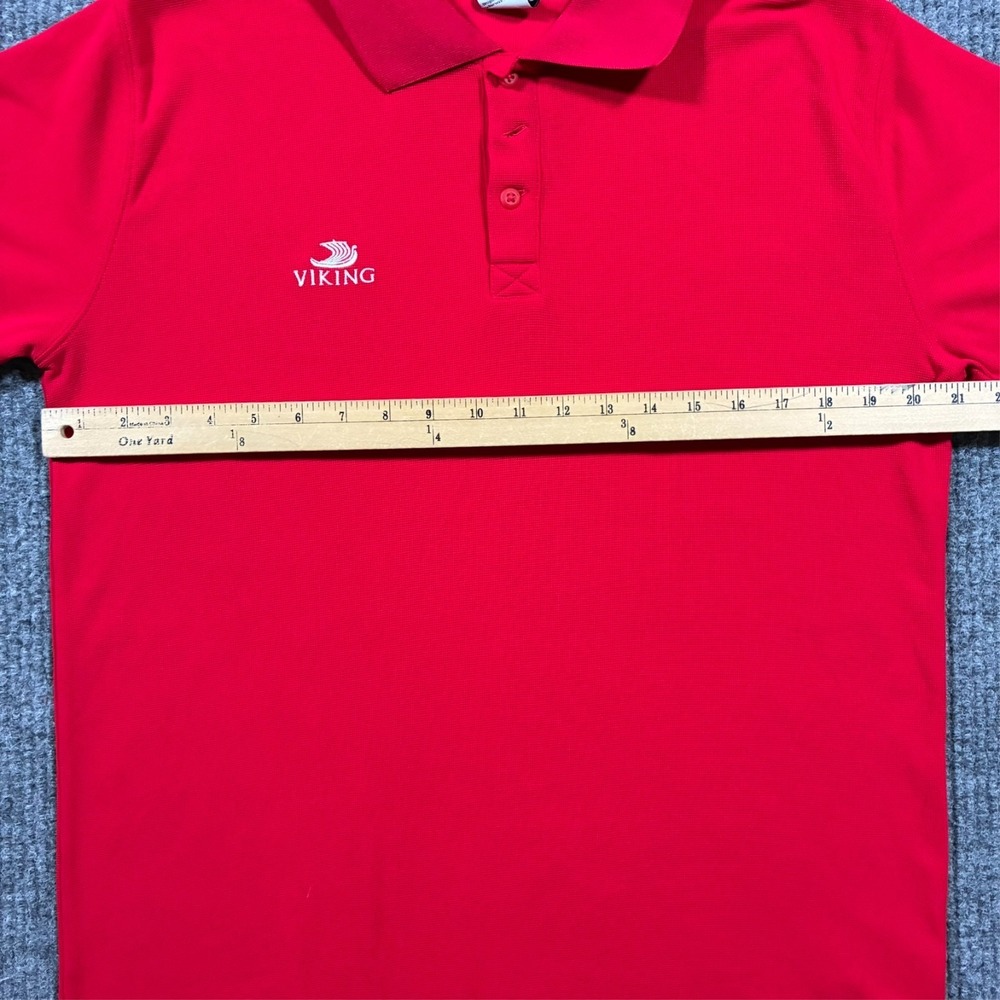 Helly Hansen Viking Polo Shirt Mens Large Red Performance Short Sleeve - Picture 6 of 8